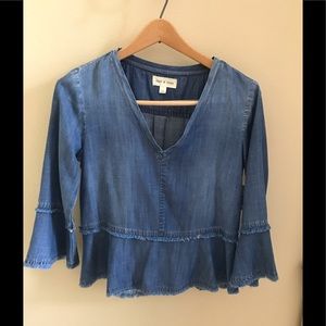 Cloth & Stone long sleeve denim top